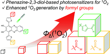 Graphical abstract: Development of phenazine-2,3-diol-based photosensitizers: effect of formyl groups on singlet oxygen generation