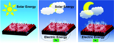 Graphical abstract: All-weather-available electrothermal and solar–thermal wood-derived porous carbon-based steam generators for highly efficient water purification