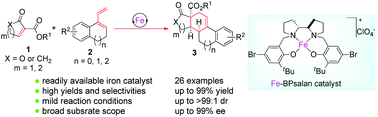 Graphical abstract: Fe-BPsalan complex catalyzed highly enantioselective Diels–Alder reaction of alkylidene β-ketoesters