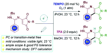 Graphical abstract: Dehydrogenative 6π heterocyclization under visible light irradiation and mechanistic insights