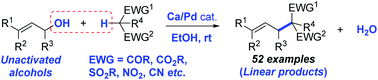 Graphical abstract: Practical allylation with unactivated allylic alcohols under mild conditions