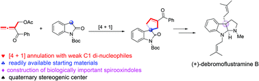 Graphical abstract: Phosphine-catalyzed enantioselective [4 + 1] annulation of oxindoles with allenic ketones for the construction of spirocyclopentene oxindoles