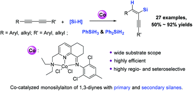 Graphical abstract: Regio- and stereoselective cobalt-catalyzed hydrosilylation of 1,3-diynes with primary and secondary silanes