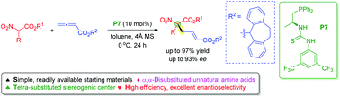 Graphical abstract: Phosphine-catalyzed γ-addition of nitroacetates to allenoates for enantioselective creation of α,α-disubstituted α-amino acid precursors