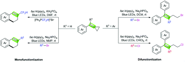 Graphical abstract: Visible-light-promoted divergent functionalizations of methylenecyclopropanes