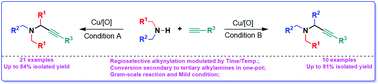 Graphical abstract: Copper-catalyzed deaminative alkynylation of secondary amines with alkynes: selectivity switch in the synthesis of diverse propargylamines