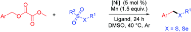 Graphical abstract: A Ni(ii)-catalyzed reductive cross-coupling reaction of oxalates and thiosulfonates/selenosulfonates