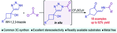 Graphical abstract: Acid-catalyzed ring-expansion of 4-(1-hydroxycyclobutyl)-1,2,3-triazoles