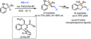 Graphical abstract: Synthesis and application of novel P-chiral monophosphorus ligands