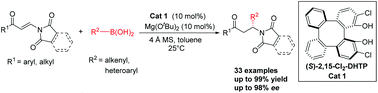 Graphical abstract: Chiral dihydroxytetraphenylene-catalyzed enantioselective conjugate addition of boronic acids to β-enaminones