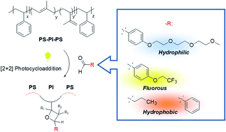 Graphical abstract: Facile UV-induced covalent modification and crosslinking of styrene–isoprene–styrene copolymer via Paterno–Büchi [2 + 2] photocycloaddition