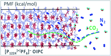 Graphical abstract: Predicting gas selectivity in organic ionic plastic crystals by free energy calculations