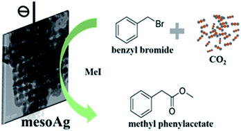 Graphical abstract: Electrocatalytic carboxylation of halogenated compounds with mesoporous silver electrode materials
