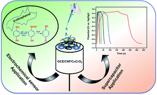 Graphical abstract: Novel construction of carbon nanofiber/CuCrO2 composite for selective determination of 4-nitrophenol in environmental samples and for supercapacitor application