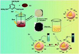 Graphical abstract: Productive preparation of N-doped carbon dots from sodium lignosulfonate/melamine formaldehyde foam and its fluorescence detection of trivalent iron ions