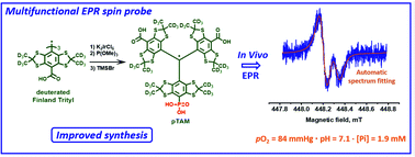 Graphical abstract: Large-scale synthesis of a monophosphonated tetrathiatriarylmethyl spin probe for concurrent in vivo measurement of pO2, pH and inorganic phosphate by EPR