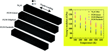 Graphical abstract: Tuning the mechanical properties of functionally graded nickel and aluminium alloy at the nanoscale