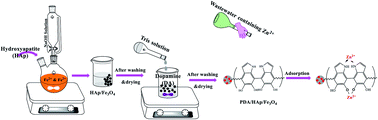 Graphical abstract: Zn2+ removal from the aqueous environment using a polydopamine/hydroxyapatite/Fe3O4 magnetic composite under ultrasonic waves