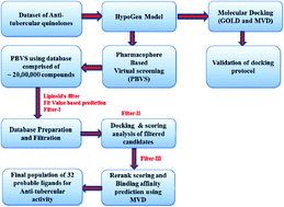 Graphical abstract: Pharmacophore modeling, docking and the integrated use of a ligand- and structure-based virtual screening approach for novel DNA gyrase inhibitors: synthetic and biological evaluation studies