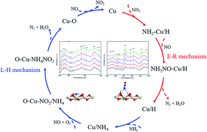 Graphical abstract: Promotional mechanism of enhanced denitration activity with Cu modification in a Ce/TiO2–ZrO2 catalyst for a low temperature NH3-SCR system