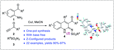 Graphical abstract: A simple and efficient copper-catalyzed three-component reaction to synthesize (Z)-1,2-dihydro-2-iminoquinolines
