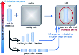Graphical abstract: Tuning the dielectric response in a nanocomposite material through nanoparticle morphology