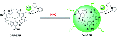 Graphical abstract: Synthesis and characterization of a Cu(ii) coordination-containing TAM radical as a nitroxyl probe