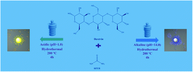 Graphical abstract: Preparation, characterization and cell labelling of strong pH-controlled bicolor fluorescence carbonized polymer dots