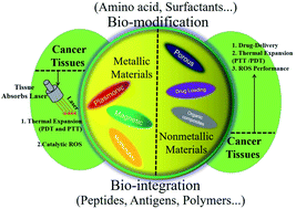 Graphical abstract: Utilization of metal or non-metal-based functional materials as efficient composites in cancer therapies