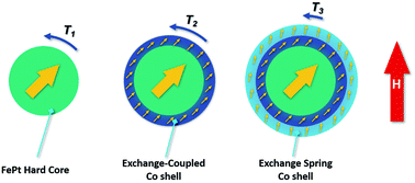 Graphical abstract: Oriented exchange-coupled L10-FePt/Co core-shell nanoparticles with variable Co thickness