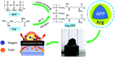 Graphical abstract: Bio-based arginine surface-modified ammonium polyphosphate: an efficient intumescent flame retardant for epoxy resin