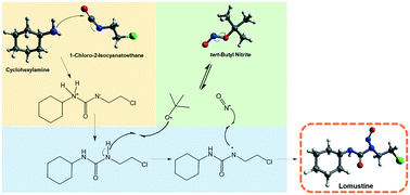 Graphical abstract: Flow synthesis kinetics for lomustine, an anti-cancer active pharmaceutical ingredient