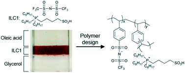 Graphical abstract: Ionic liquid-derived polyelectrolyte promoting the biphasic condensation of immiscible reactants at moderate temperature