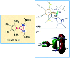 Graphical abstract: Three-membered cyclic digermylenes stabilised by an N-heterocyclic carbene