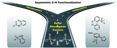 Graphical abstract: Sulfur stereogenic centers in transition-metal-catalyzed asymmetric C–H functionalization: generation and utilization