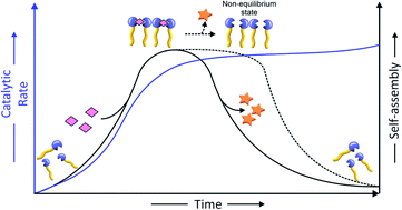 Graphical abstract: Substrate induced generation of transient self-assembled catalytic systems