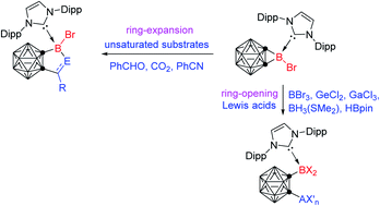 Graphical abstract: Ring-opening and ring-expansion reactions of carborane-fused borirane