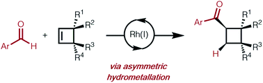 Graphical abstract: Catalytic asymmetric hydrometallation of cyclobutenes with salicylaldehydes