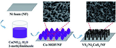 Graphical abstract: Flocculent VS nanoparticle aggregate-modified NiCo2S4 nanograss arrays for electrocatalytic water splitting