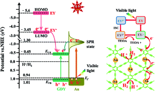 Graphical abstract: A new allotrope of carbon-graphdiyne, synthesis and application in photocatalytic hydrogen evolution with surface plasmon resonance enhancement