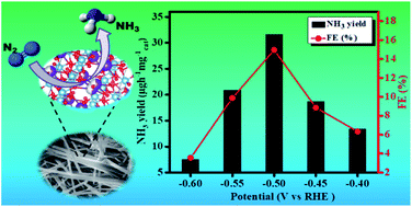 Graphical abstract: Nitrogen reduction reaction under ambient conditions by K3Ti8O17 nanorod electrocatalyst