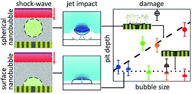 Graphical abstract: Shock-induced collapse of surface nanobubbles