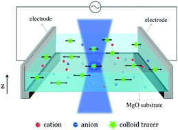 Graphical abstract: Electrokinetic sweeping of colloids at a reactive magnesium oxide interface