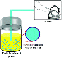 Graphical abstract: Semi-batch and continuous production of Pickering emulsion via direct contact steam condensation