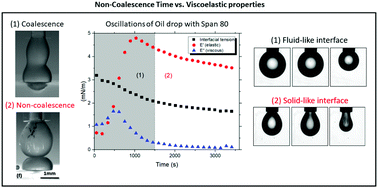 Graphical abstract: Effect of interfacial rheology on drop coalescence in water–oil emulsion