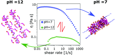 Graphical abstract: Stimuli-responsive polyelectrolyte surfactant complexes for the reversible control of solution viscosity