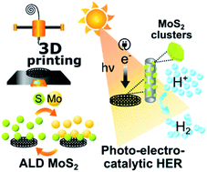 Graphical abstract: Atomic layer deposition of photoelectrocatalytic material on 3D-printed nanocarbon structures