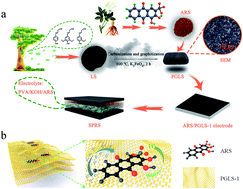 Graphical abstract: Boosting the capacity of biomass-based supercapacitors using carbon materials of wood derivatives and redox molecules from plants