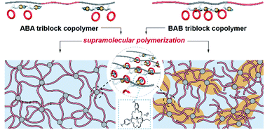 Graphical abstract: Supramolecular polymer-assisted manipulation of triblock copolymers: understanding the relationships between microphase structures and mechanical properties