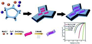 Graphical abstract: In situ growth of MOF-derived ultrafine molybdenum carbide nanoparticles supported on Ni foam as efficient hydrogen-evolution electrocatalysts